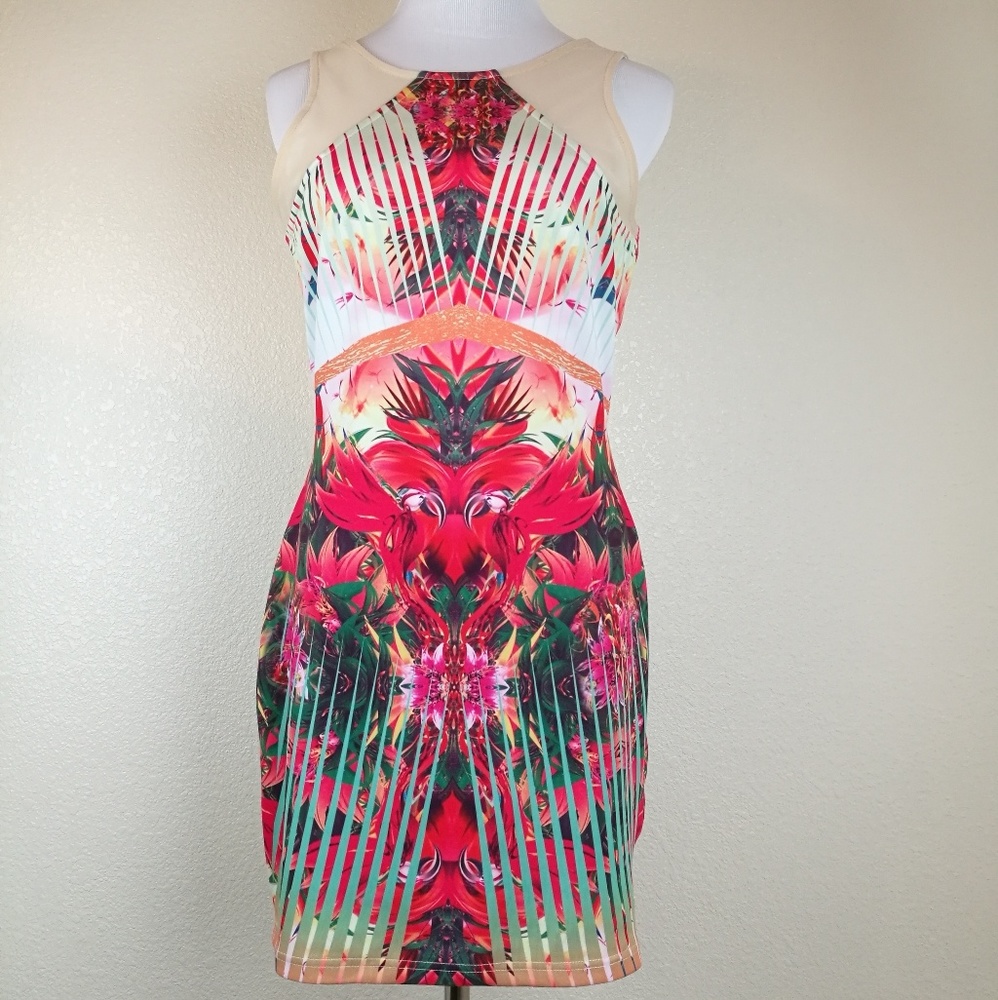 WOW Couture Bodycon Cutout Mesh Club Dress